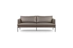 Matera 3 Seater Sofa Daino Leather Elephant