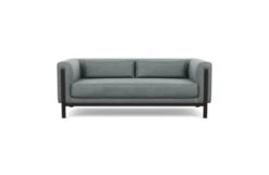 Massimo 3 Seater Sofa Marylebone Velvet Smoke Black Ash Feet