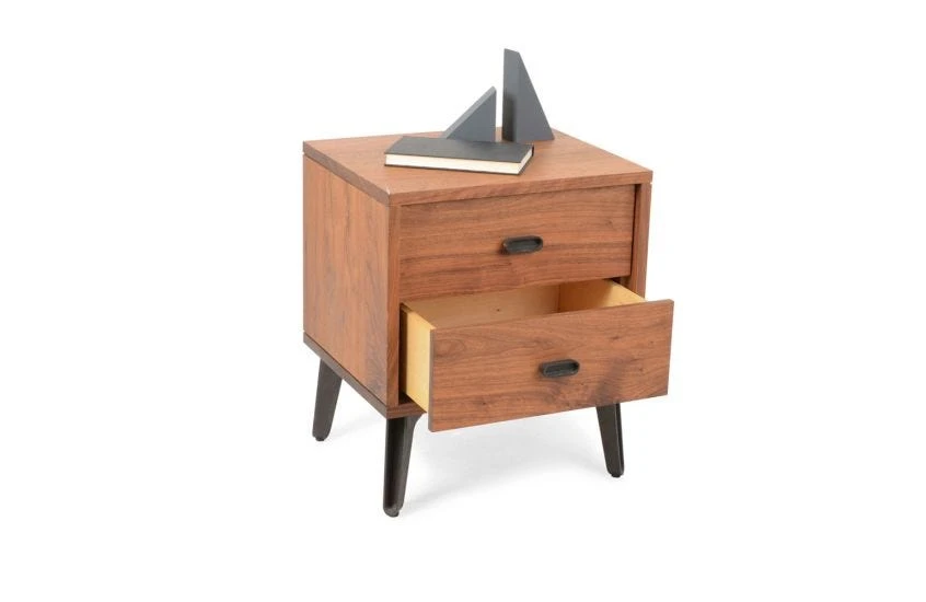 McQueen Bedside Table Walnut 6 McQueen Bedside Table Walnut - Image 4