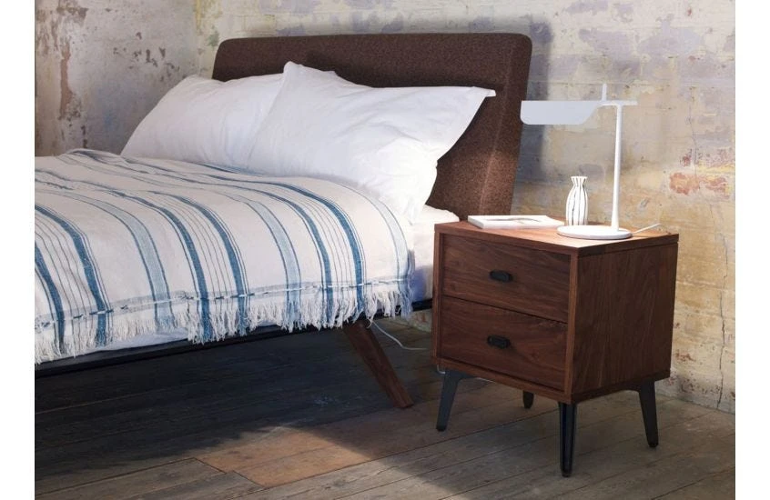 McQueen Bedside Table Walnut 4 McQueen Bedside Table Walnut - Image 2