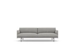 Muuto Outline 3 Seater Kvadrat Fiord Fabric Light Grey 151