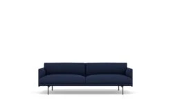Muuto Outline 3 Seater Sofa -Vitra || Muuto Sales mg003348black kvadrat remix fabric dark blue 773