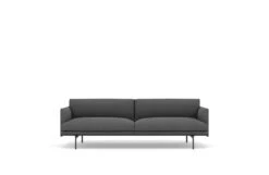 Muuto Outline 3 Seater Sofa -Vitra || Muuto Sales mg003348black kvadrat remix fabric dark grey 163