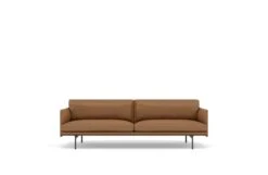 Muuto Outline 3 Seater Sofa -Vitra || Muuto Sales mg003348black refine leather cognac