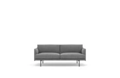 Muuto Outline 2 Seater Sofa -Vitra || Muuto Sales mg003349black hallingdal fabric light grey 166