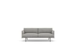 Muuto Outline 2 Seater Sofa -Vitra || Muuto Sales mg003349black kvadrat fiord fabric light grey 151