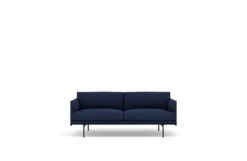 Muuto Outline 2 Seater Sofa -Vitra || Muuto Sales mg003349black kvadrat remix fabric dark blue 773