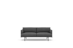Muuto Outline 2 Seater Sofa -Vitra || Muuto Sales mg003349black kvadrat remix fabric dark grey 163