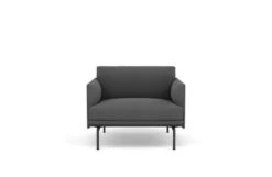 Muuto Outline Chair 27 Muuto Outline Chair -Vitra || Muuto Sales mg003350black kvadrat remix fabric dark grey 163