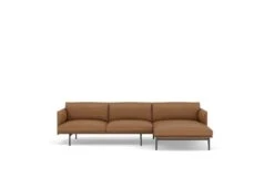Muuto Outline Corner Chaise Sofa Right Hand Facing 30 Muuto Outline Corner Chaise Sofa Right Hand Facing -Vitra || Muuto Sales mg0041419black refine leather cognac