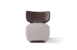 Noa Armchair Shell Leather Stonewash 266 Cushion Fabric Numa 01