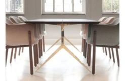 Overton Table 10-12 Seater Danish Oiled Walnut Brushed Brass Base -Vitra || Muuto Sales overton 1