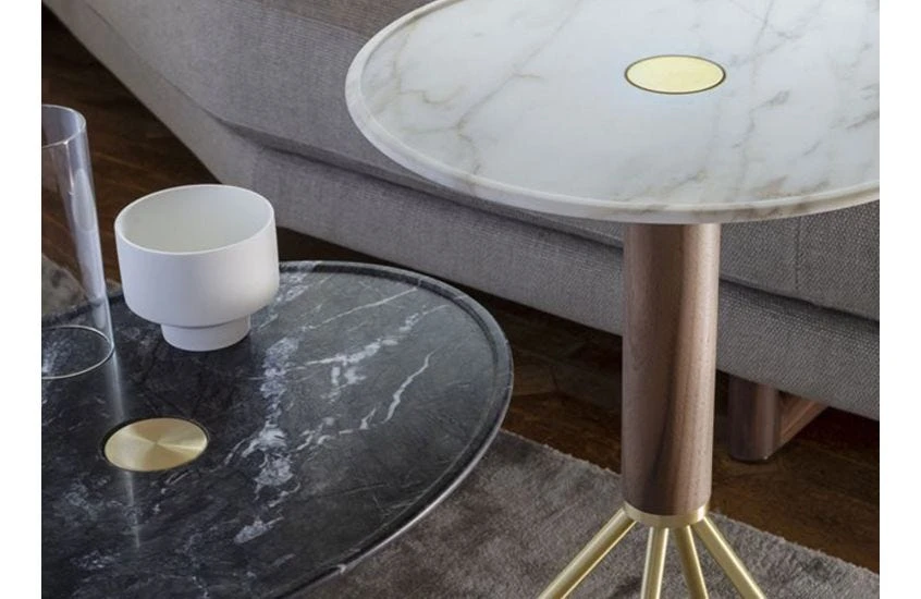 Jelly 55 Side Table Round White Calacatta Gold 3 Jelly 55 Side Table Round White Calacatta Gold