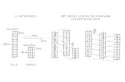 Tower Shelving System Black -Vitra || Muuto Sales t o tower shelving technicals1