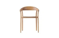 Tara Dining Chair In Oak And Leather