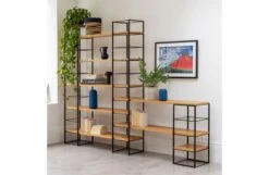 Tower Shelving Set Of 5 Shelves Oak