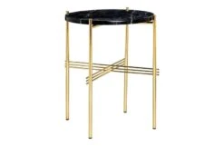 Gubi TS Side Table With Brass Base