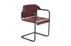 Vienna Armchair Black Frame Seat And Back Cuoio 15